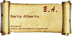 Barta Alberta névjegykártya